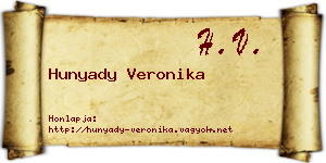 Hunyady Veronika névjegykártya